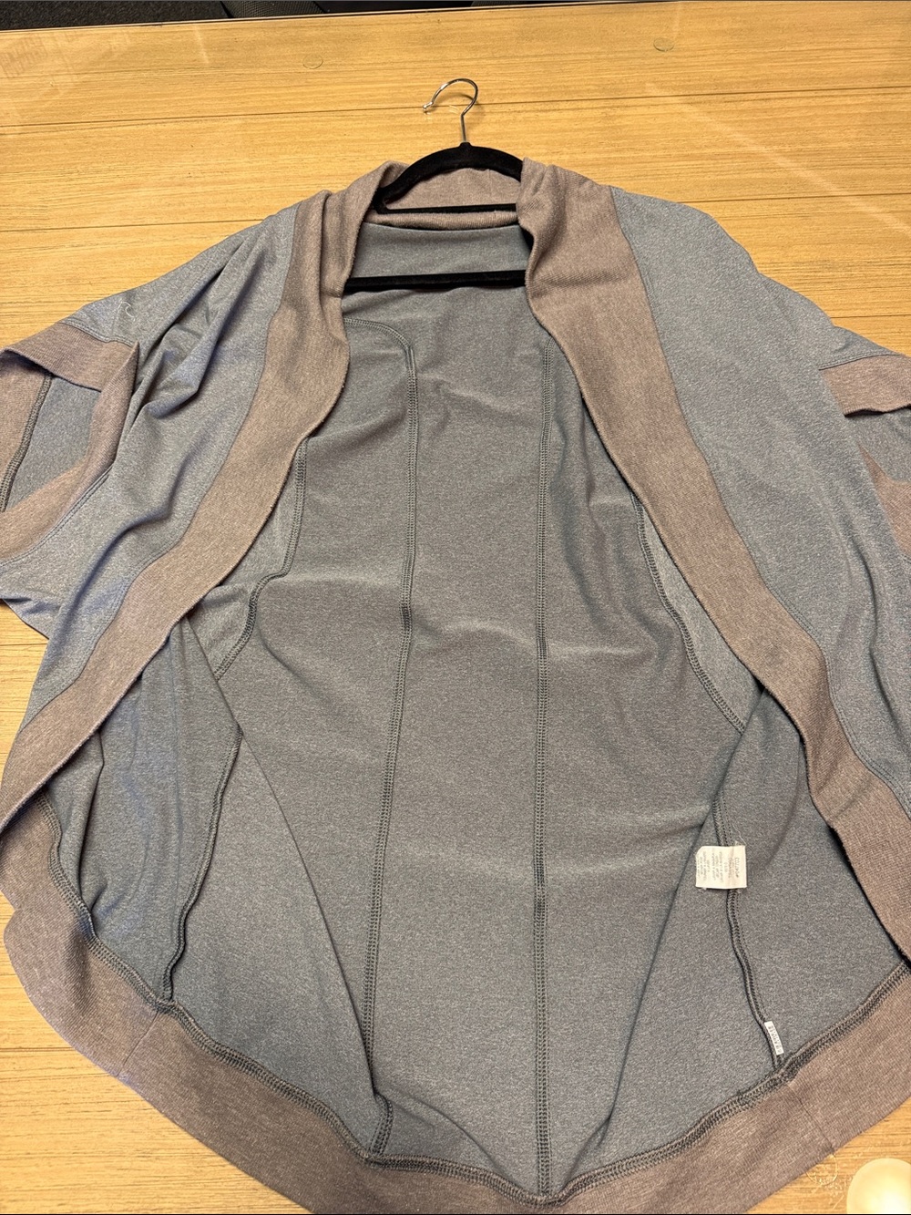 Men's Gray Open-Front Cardigan Jacket